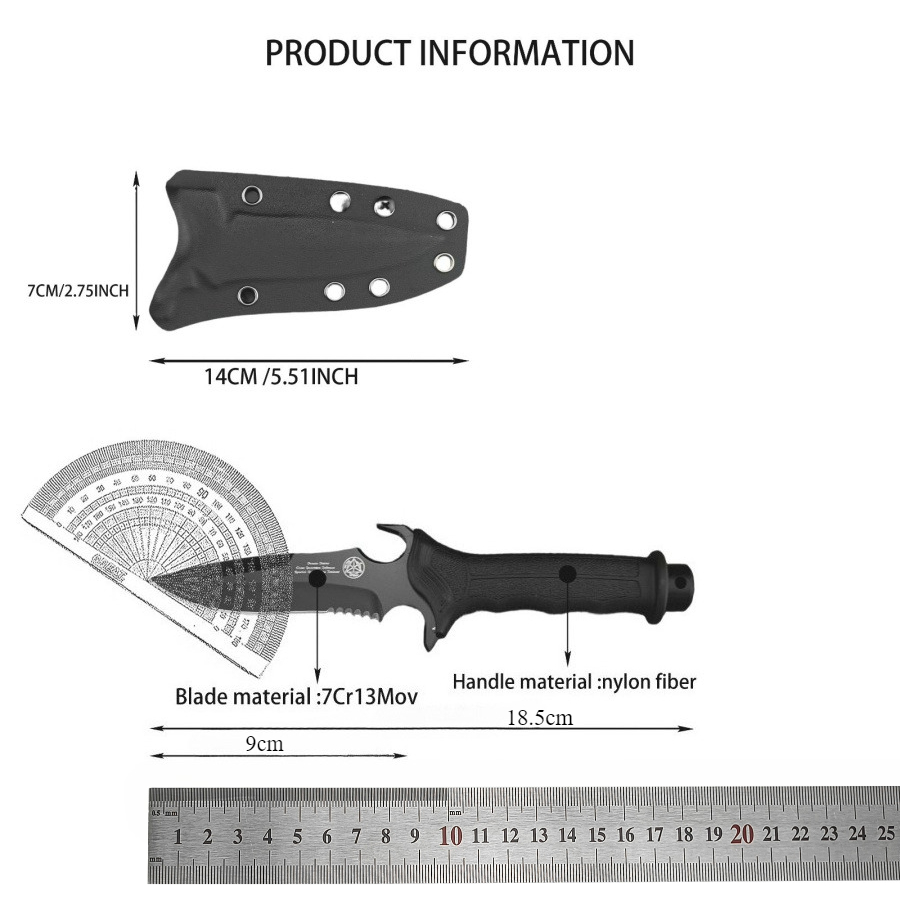 High-hardness Straight Knife 7 - Edc Carry Fixed Blade Knife recensie en prijs