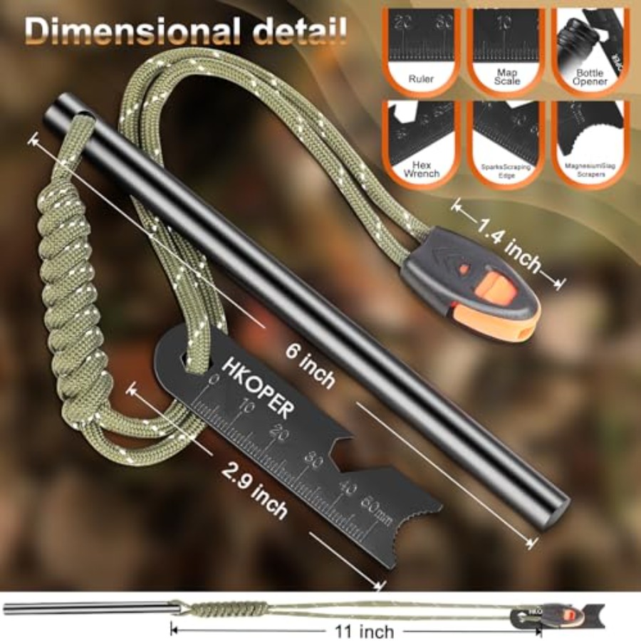Ferro Rod Fire Starter with St - Ferro Rod Striker recensie en prijs