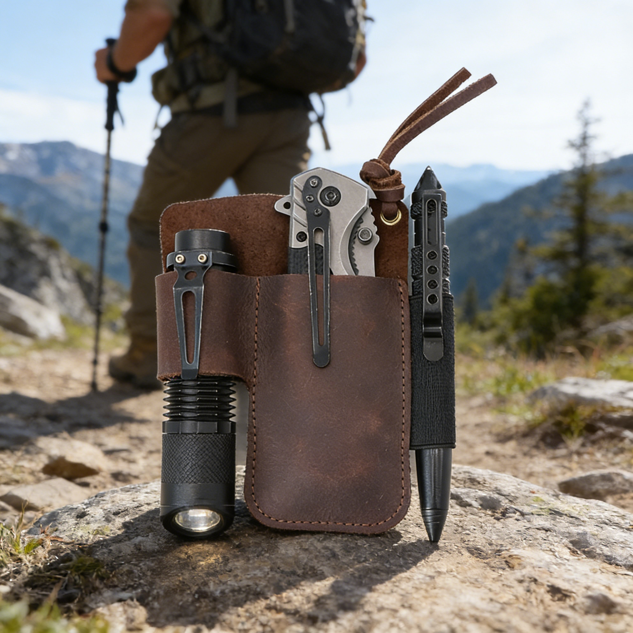 EDC Leather Flashlight Tool Ho - Edc Carry Bag recensie en prijs