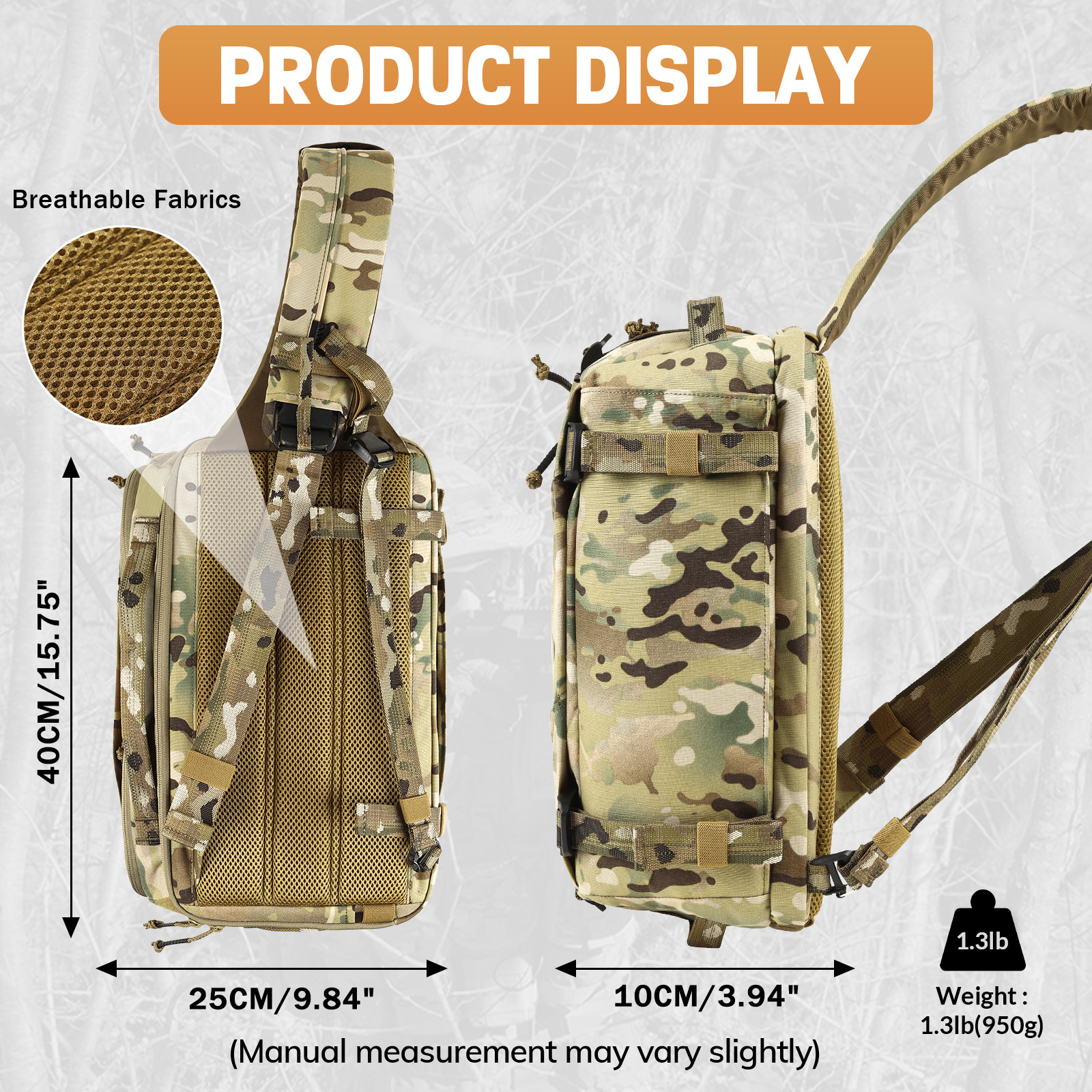 VOTAGOO 13L Tactical Sling Bag - Edc Carry Backpack recensie en prijs