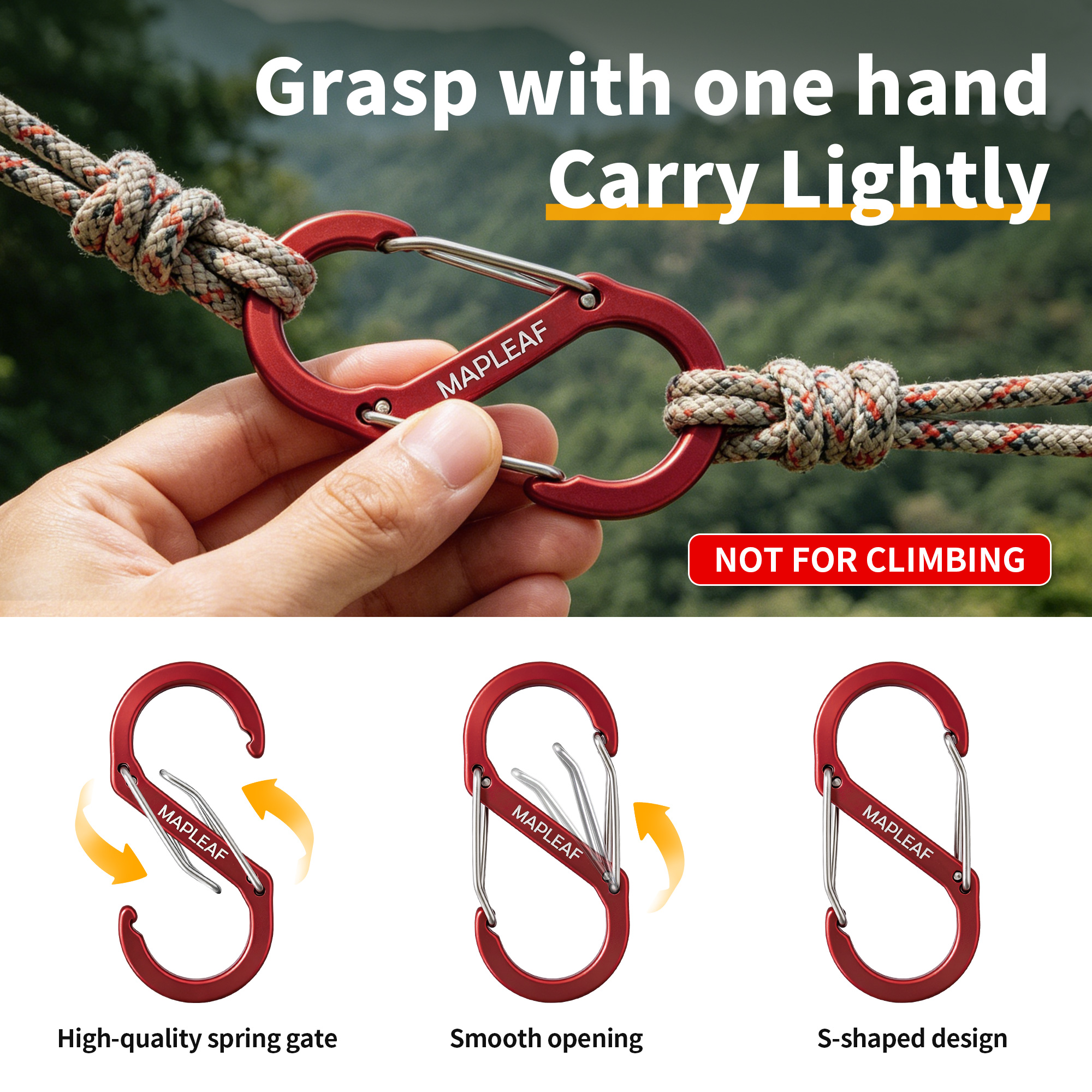 MAPLEAF Double Gate Carabiner  - Edc Carry Kit recensie en prijs