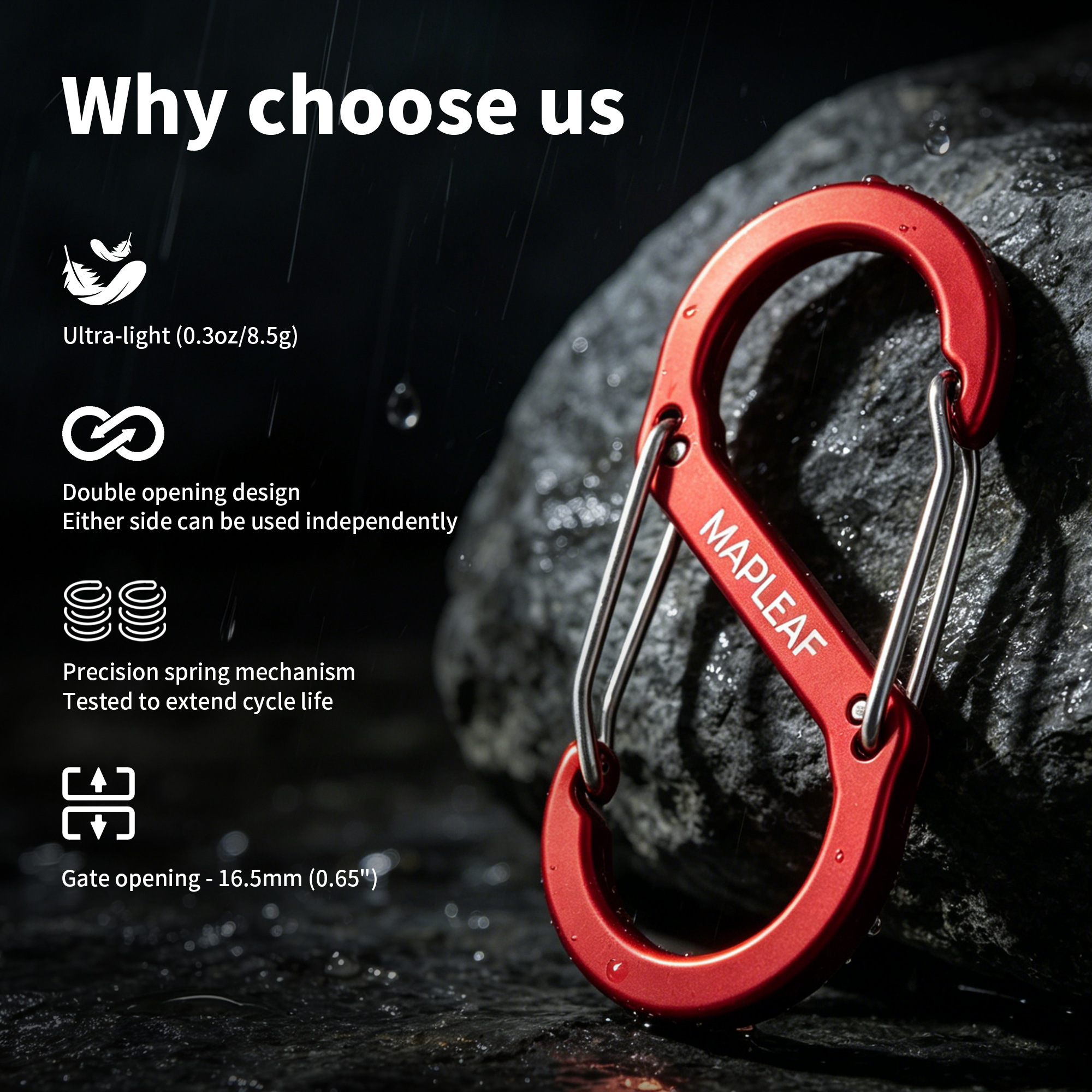 MAPLEAF Double Gate Carabiner  - Edc Carry Kit recensie en prijs