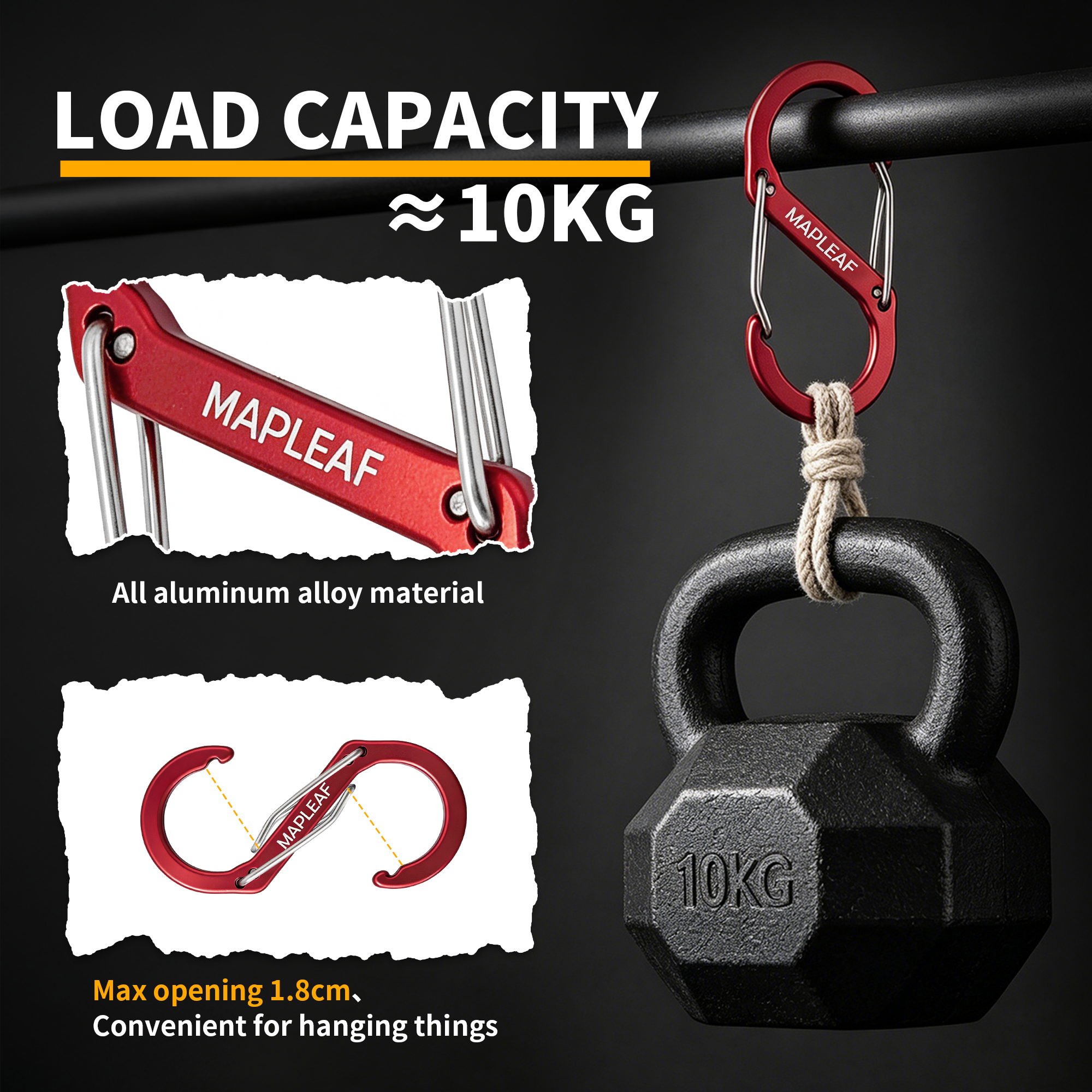 MAPLEAF Double Gate Carabiner  - Edc Carry Kit recensie en prijs