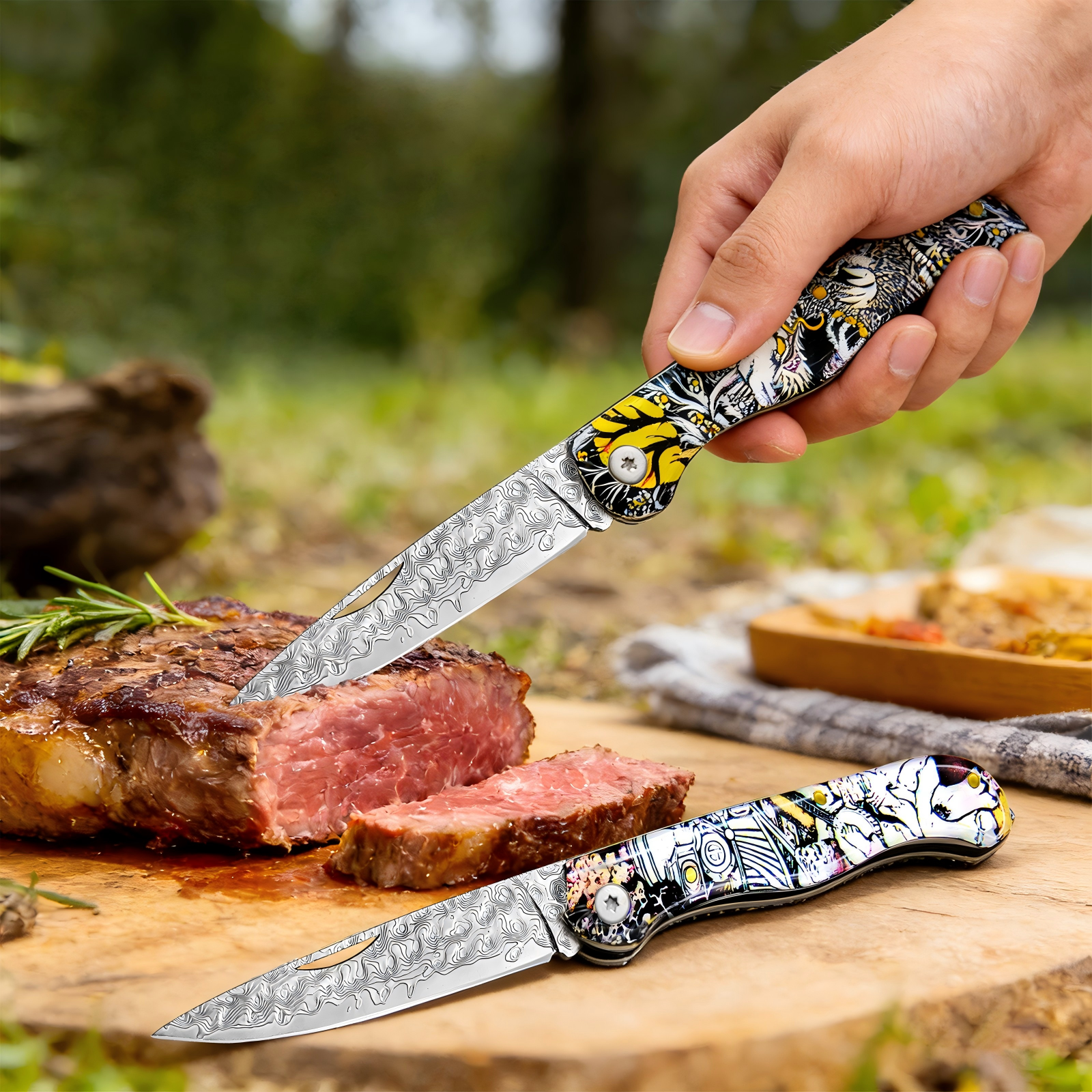 Day Damascus pattern folding p - Edc Day Carry recensie en prijs
