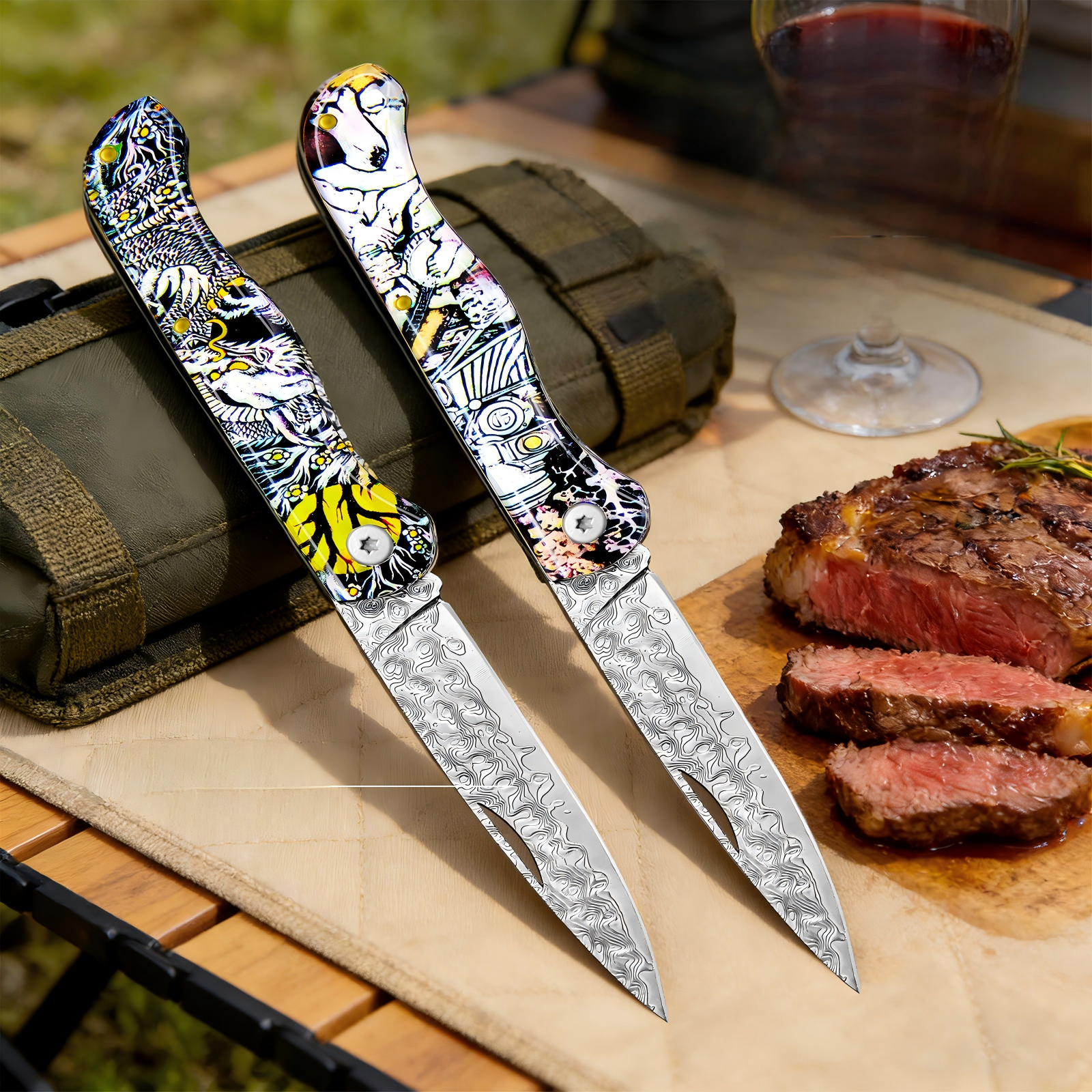 Day Damascus pattern folding p - Edc Day Carry recensie en prijs