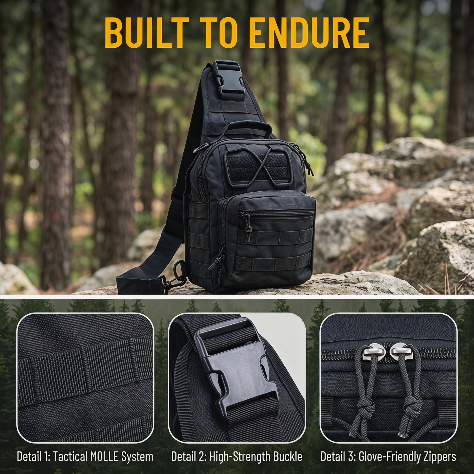 Tactical Sling Chest Pack Dura - Edc Everyday Carry Bag recensie en prijs