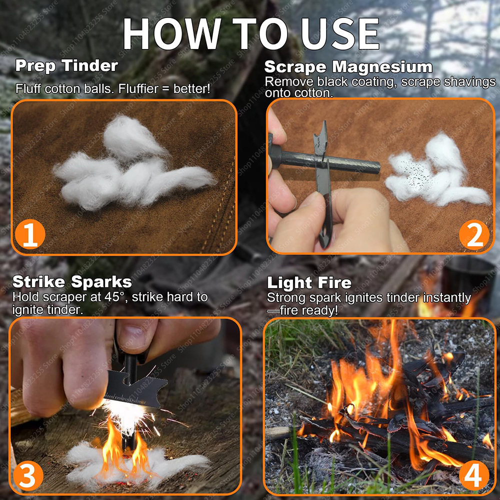 2PCS Magnesium Fire Starter St - Ferro Rod Striker recensie en prijs