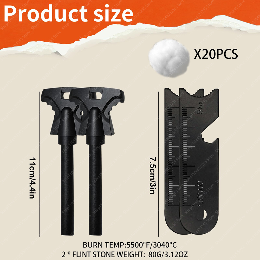 2PCS Magnesium Fire Starter St - Ferro Rod Striker recensie en prijs