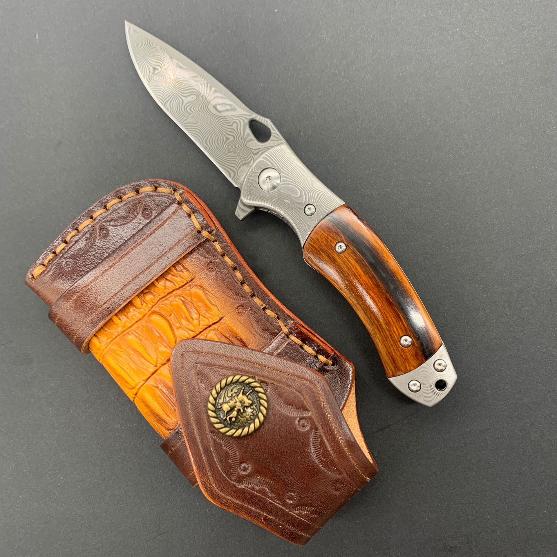 RHON 3.14inch Premium Damascus - Edc Carry Pocket Knife recensie en prijs