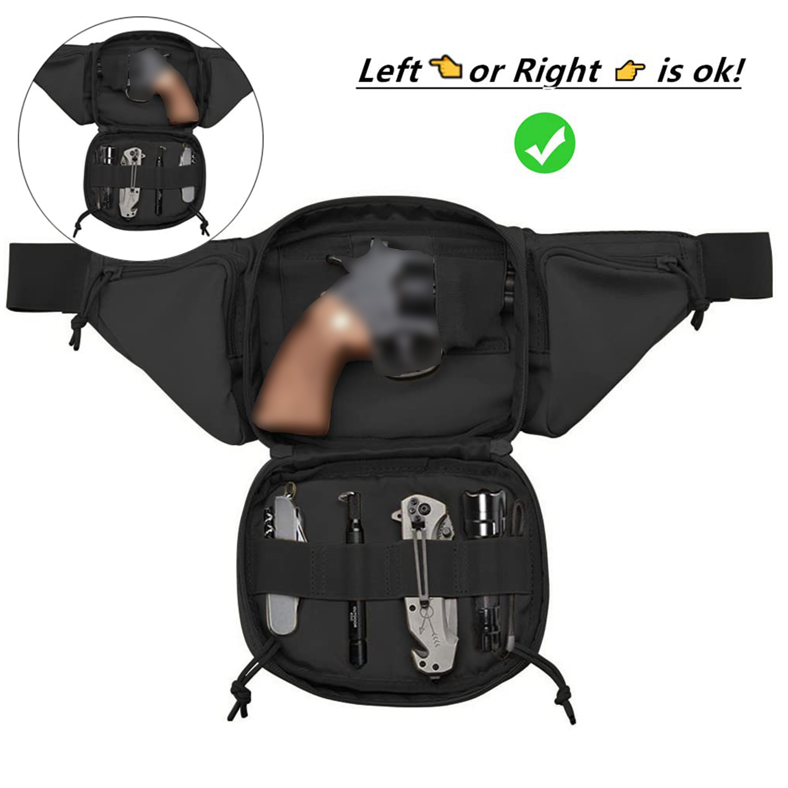 Tactical Fanny Pack Gun Holste - Edc Pistol Carry Bag recensie en prijs