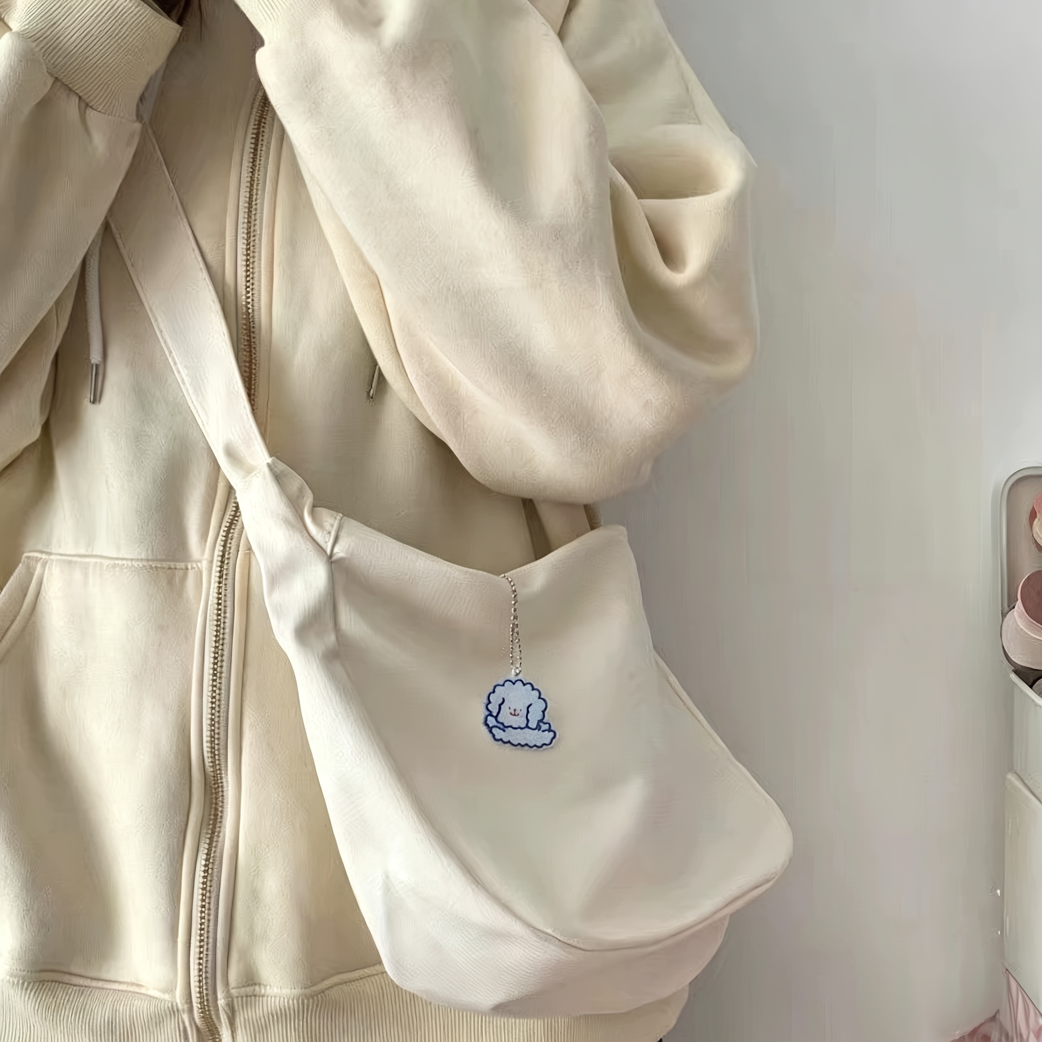 Waffle-Textured Crossbody Bag  - Edc Carry Bag recensie en prijs